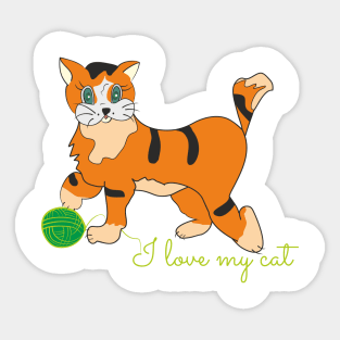 Cat love Sticker